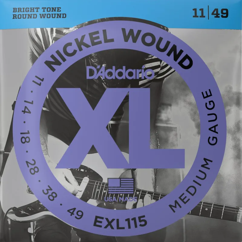 Expressz kézbesítés D'Addario EXL115 Nickel Wound 11-49 elektromos gitárhúr
