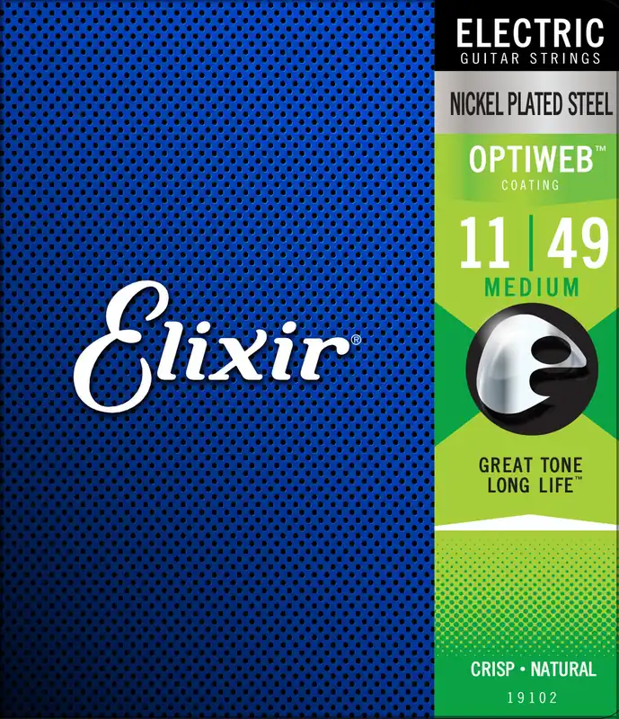 Exkluzív ajánlat Elixir 19102 OPTIWEB Coating Medium 11-49 elektromos gitárhúr