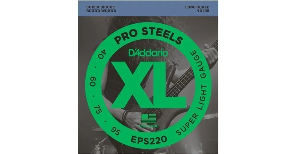 D'Addario EPS220 Super Light Prosteels, széria XL long scale40-95 basszusgitár húr szett Expressz kézbesítés