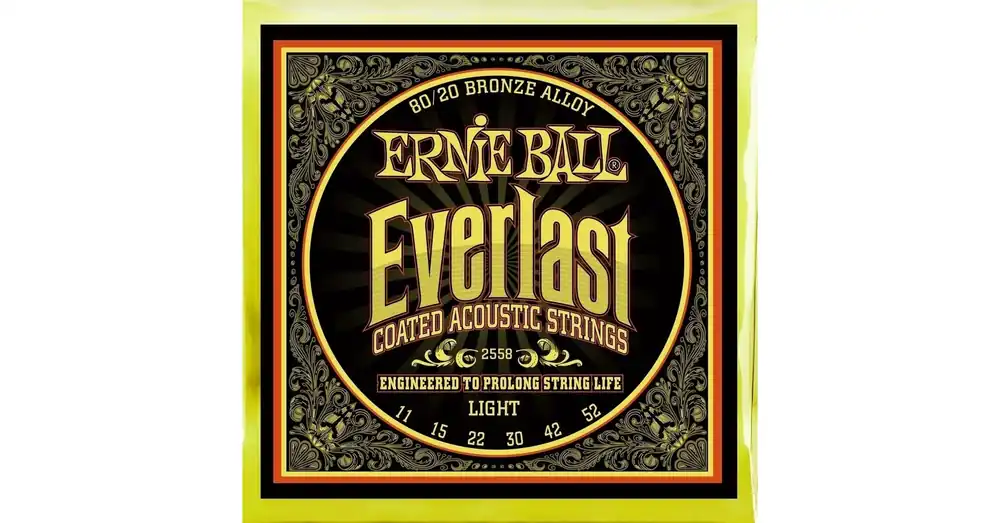 Ernie Ball 2558 Everlast Coated Bronze Light 11-52 Akusztikus gitárhúr szett Biztonságos fizetés