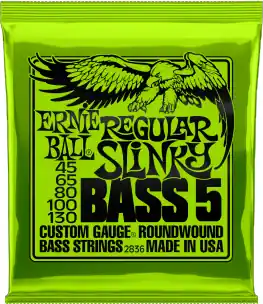 Expressz kézbesítés Ernie Ball 2836 Nickel Wound Regular Slinky Bass 5 String 45-130 basszus gitárhúr
