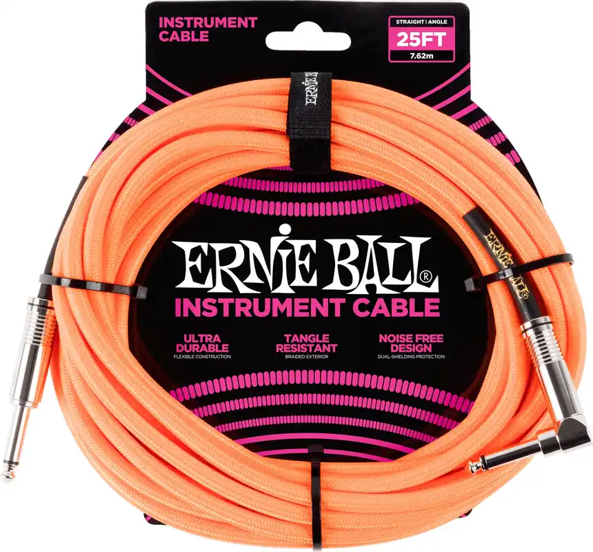 Ne maradj le Ernie Ball 6067 narancssárga 7,65m szövet gitárkábel