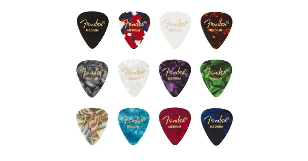Alacsony ár Fender 351 Shape Picks Medium vegyes színű 12db-os pengető szett