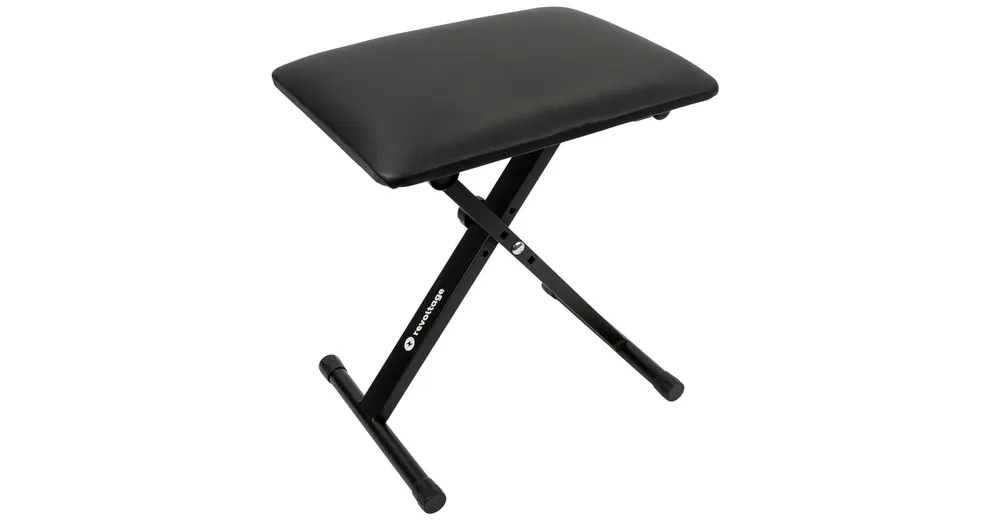 Revoltage KB2025BLK Black állítható magasság (44cm - 51cm) Fém zongoraszék Legkelendőbb