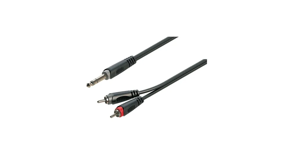 Soundsation JRR-30BK 6.3mm Jack papa sztereó 2xRCA papa kábel 3m Azonnal elérhető