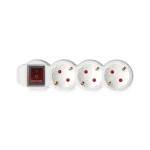 Vedd meg online Home NV 3K-3/WH/1,5 hálózati elosztó H05VV-F 3G1,5 mm2 kábel, kétpólusú kapcsoló, IP20 kivitel, 3 védőérintkezős aljzat, max. 3500W, fehér 3 m