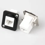 WorldMix RJ45 átvezető – RJ45 aljzat - RJ45 aljzat "D" takaróra szerelve fekete Expressz kézbesítés