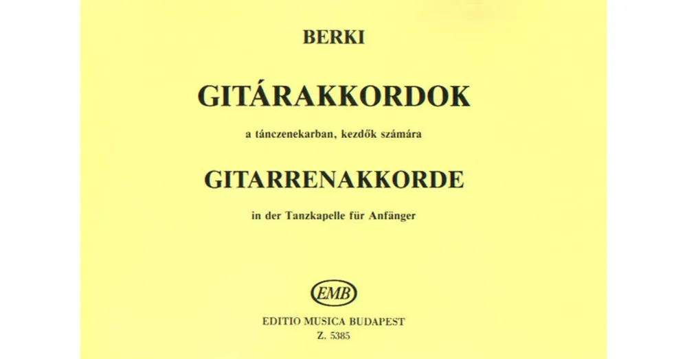Nézd meg most Berki Géza Gitárakkordok a tánczenekarban, kezdők számára