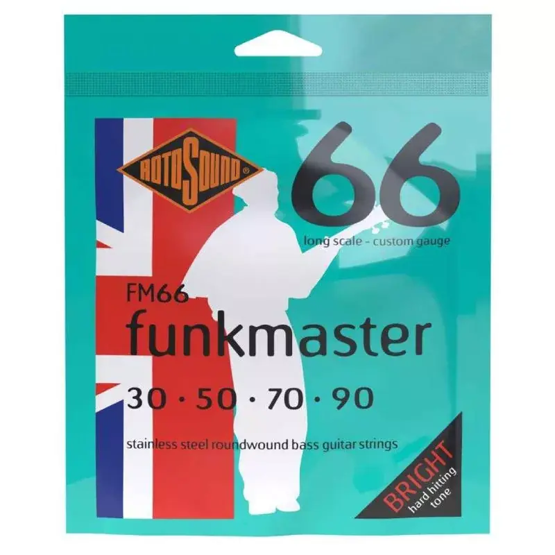 Gyors szállítás Rotosound FM66 basszusgitár húr készlet, rozsdamentes acél