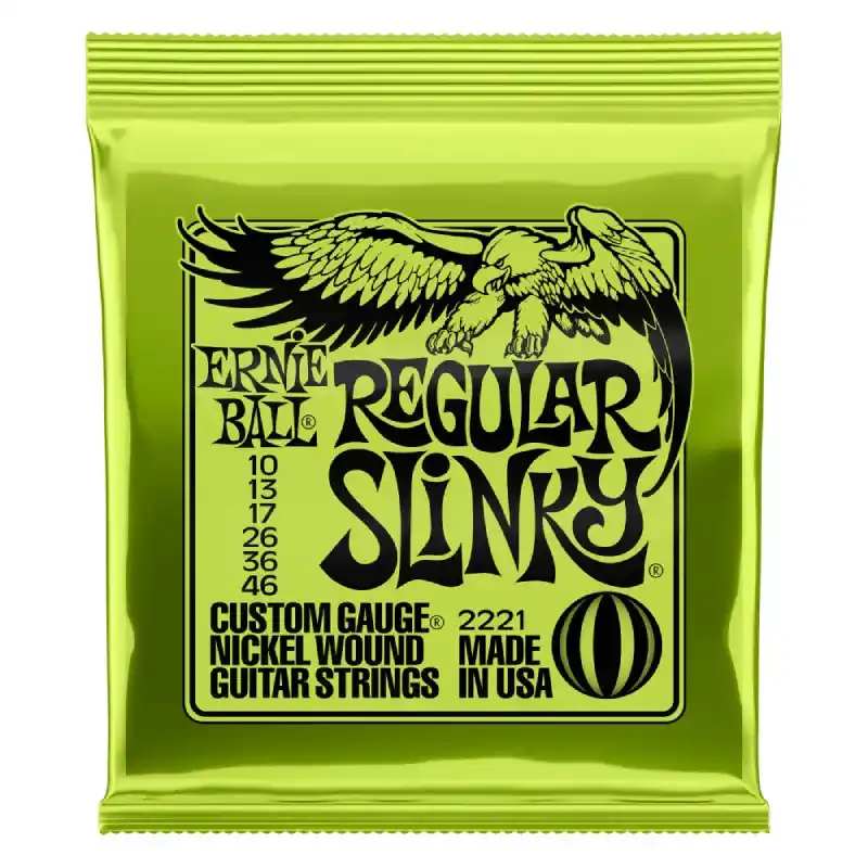 Ernie Ball 2221 Regular Slinky 10-46 elektromos gitárhúr kés Gyors kiszállítás
