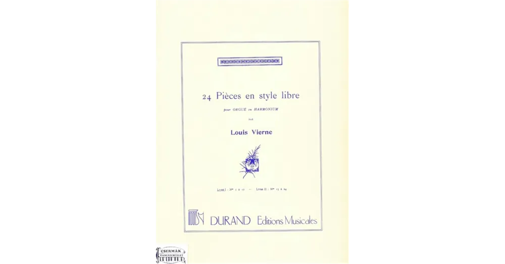 24 PIÉCES EN STYLE LIBRE POUR ORGUE Népszerű