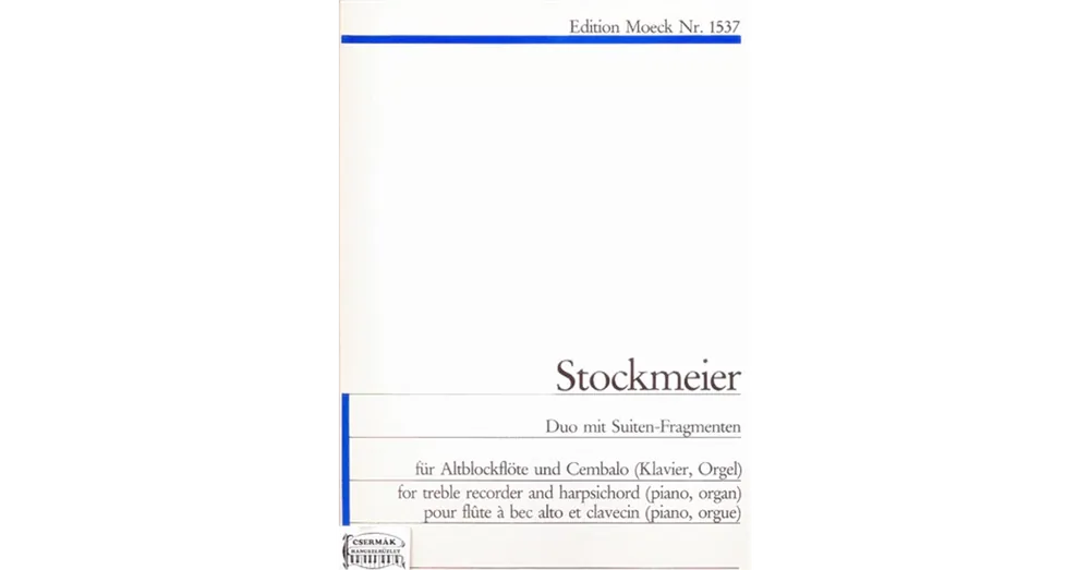 DUO MIT SUITE-FRAGMENTEN FÜR ALTBLOCKFLÖTE UND CEMBALO (KLAVIER,ORGEL) Utolsó esély