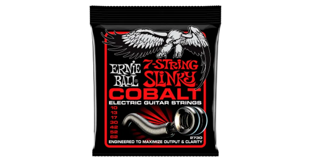 Végkiárusítás Ernie Ball Cobalt 7 Skinny Top Heavy Bottom Slinky 10-62