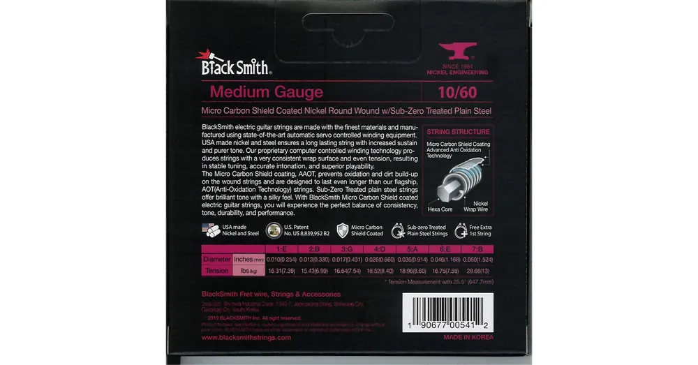 Ingyenes szállítás BlackSmith AAOT Electric, Medium 10-60 húr - 7 húros