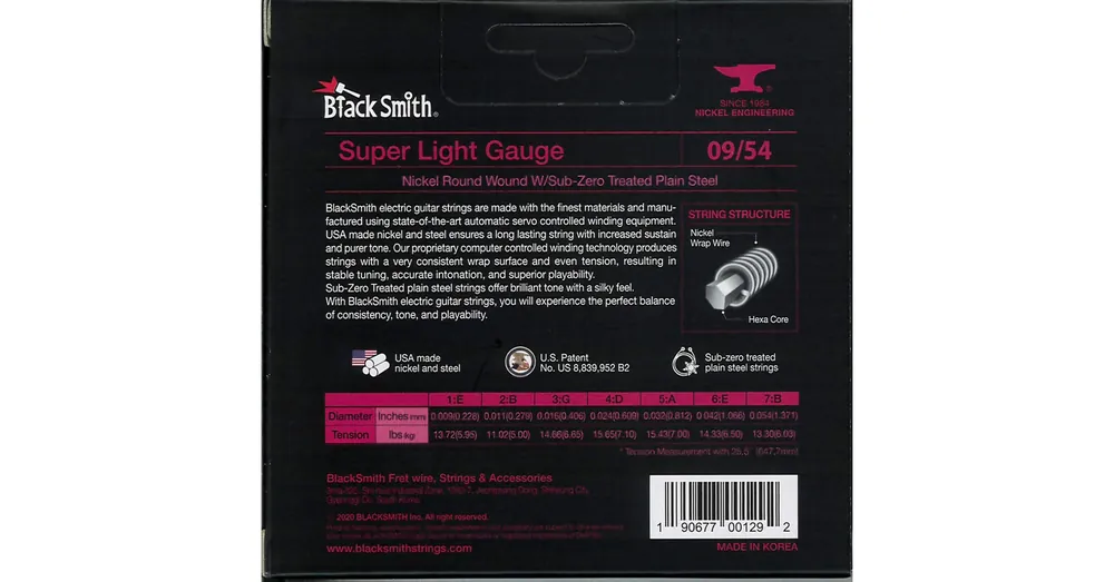 BlackSmith Electric, Super Light 09-54 húr - 7 húros Vedd meg online