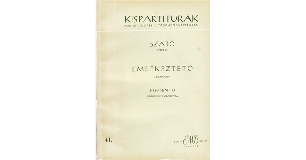 Legkelendőbb EMLÉKEZTETŐ SZIMFÓNIA /A/