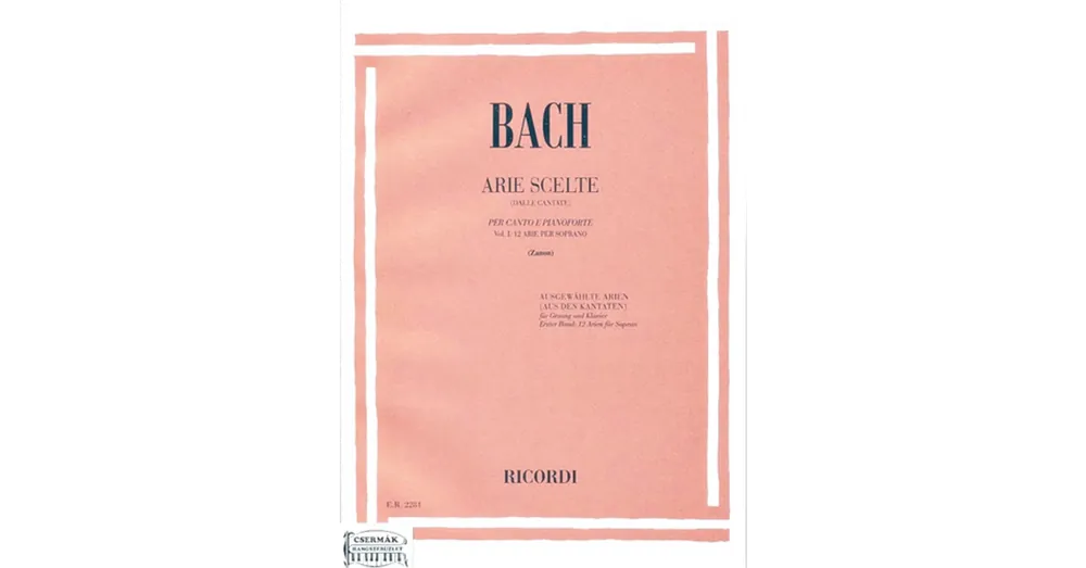 ARIE SCELTE VOL.1.12 AIRE PER SOPRANOPER CANTO E PIANOFORTE Olcsó