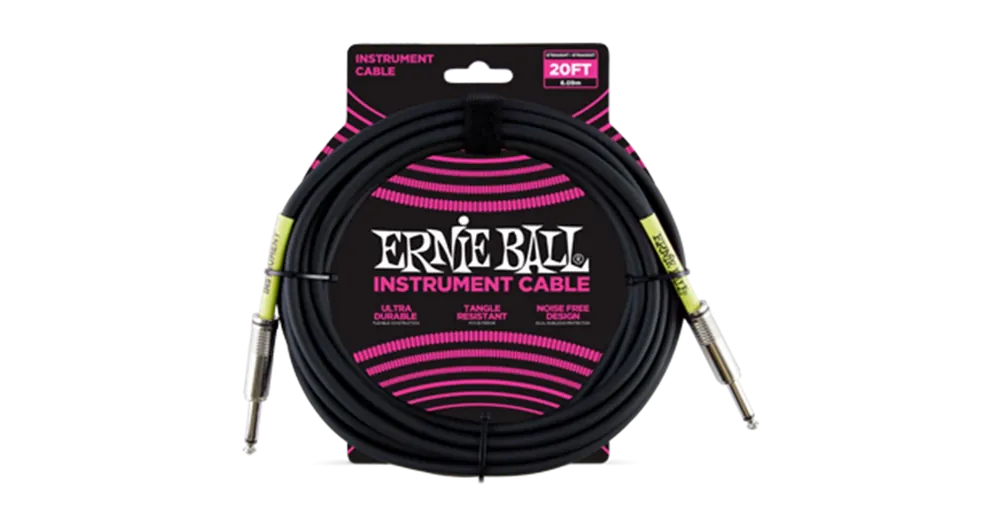 Hangszerkábel Ernie Ball jack-jack egyenes 6 m Vedd meg online