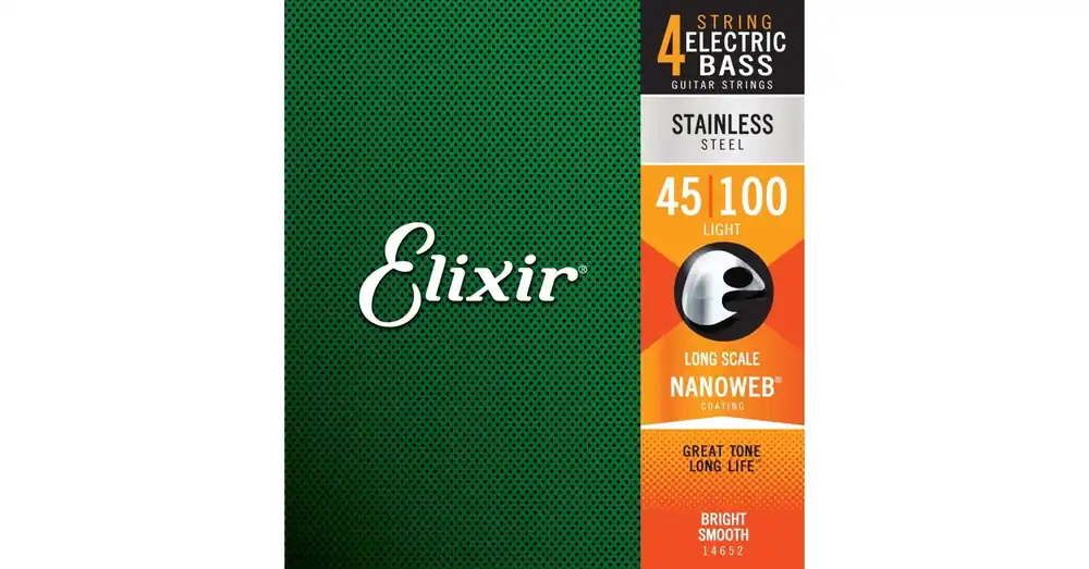 Szezonális akció Elixir NanoWeb (14652) Stainless Steel Bass 45-100 Light basszusgitár húrkészlet