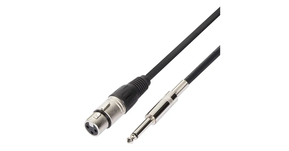 Soundsation EMCXJ-10BK - Szimmetrikus mikrofonkábel: XRL 3pólusú mama - 6.3mm Jack MONO / 10m Akció