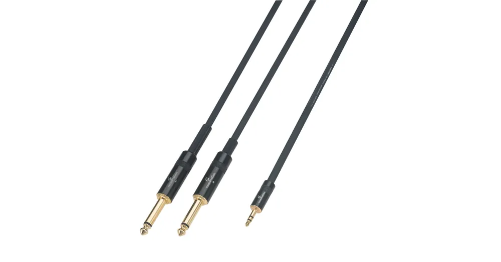 Népszerű Soundsation WM-MJ2J15 - Wiremaster adapterkábel Mini jack sztereo 3,5 - 2 x Jack 6,3 Mono / 1.5m