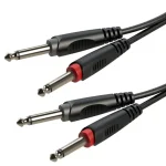 Vedd meg most Soundsation GL-2JM2JM06 - Adapter kábel: 2x6.3mm Jack papa MONO - 2x6.3mm Jack papa MONO / 0.6m