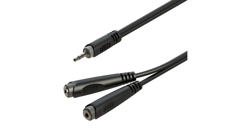 Gyors szállítás Soundsation GL-JSm2JSF02 - Y-adapter kábel: 3.5mm Jack papa SZTEREO - 2x6.3mm Jack mama SZTEREO / 0.2m