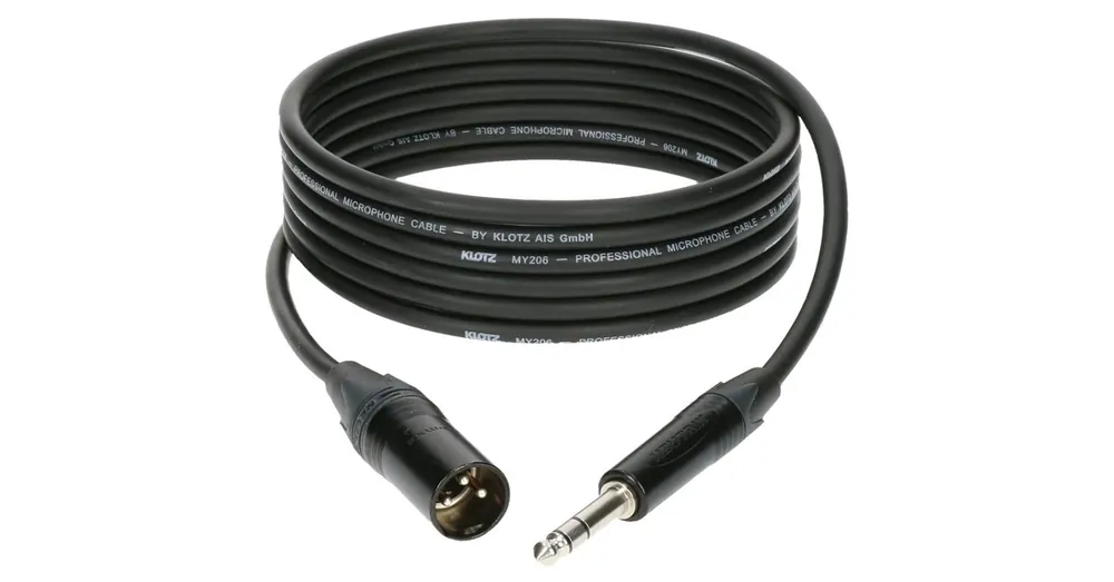 Klotz - XLR-JACK kábel, 5 m – Neutrik XLR3M - JACK3 csatlakozók + MY 206 fekete kábel Ne maradj le