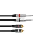 Azonnali szállítás OMNITRONIC - Adapterkábel 2xJack/2xRCA 1m bk