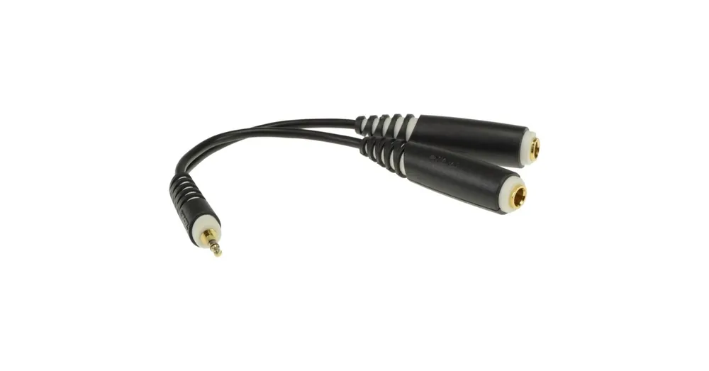 Klotz - Y adapter kábel, JACK-JACK, 0,2 m – Klotz aranyozott 3,5/JACK3 - 2x6,35/JACK3 aljzat csatlakozók, + PCU201-Z fekete kábel Akciós ár