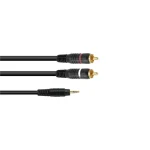 Omnitronic - 3.5 Jack/2xRCA 6.0m bk Y-kábel Rendeld meg most