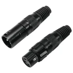 OMNITRONIC XLR socket/plug set 3pin black housing 5x2 db Szuper ajánlat