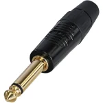 Akció REAN Mono 6,3mm JACK fekete ház, aranyozott érintkezők