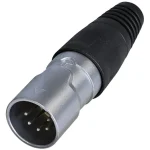 Ne maradj le REAN XLR 5P kábelcsatlakozó papa, IP65, krom/ón - ömlesztve csomagolt