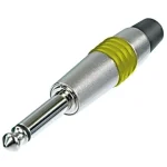 Népszerű Rean NYS224C-4 1/4" Jack dugó, két pólusú, mono, öntött fém ház, sárga jelölőgyűrűvel