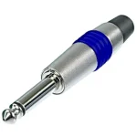 Rean NYS224C-6 1/4" Jack dugó, két pólusú, mono, öntött fém ház, kék jelölőgyűrűvel Kedvezmény