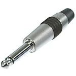Rean NYS224C-0 1/4" Jack dugó, két pólusú, mono, öntött fém ház, fekete jelölőgyűrűvel Kihagyhatatlan ajánlat