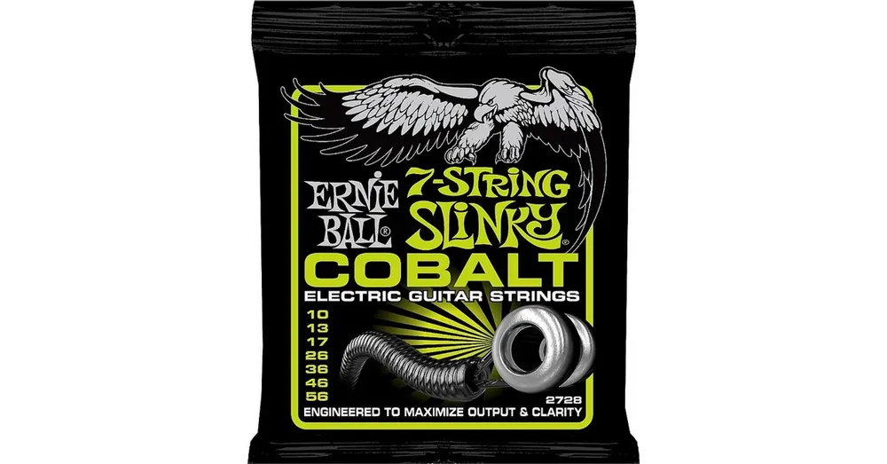 Szezonális akció Ernie Ball - Cobalt 7 Regular Slinky 10-56 Elektromos Gitárhúr készlet 7-húros