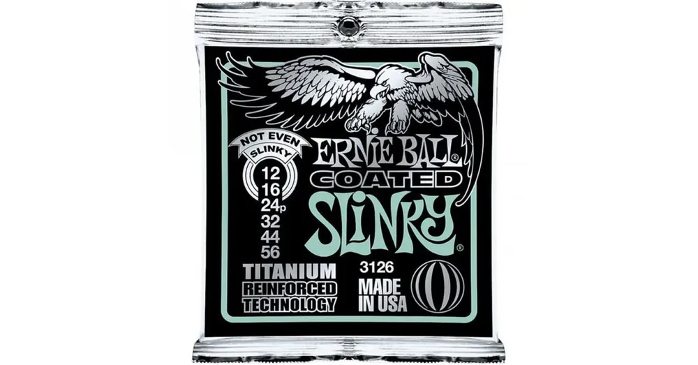Csak ma Ernie Ball - Coated Titanium RPS Not Even Slinky 12-56 Elektromos Gitárhúr készlet