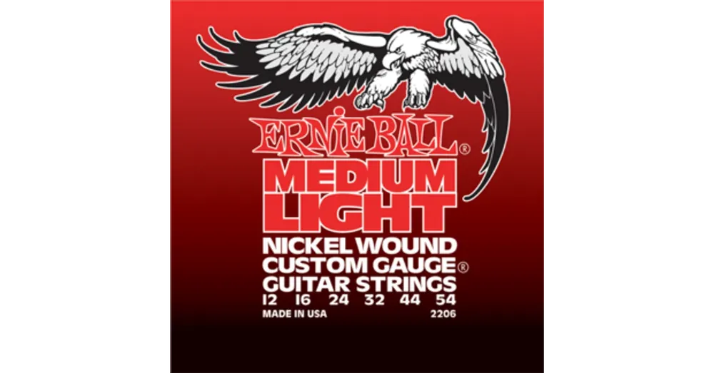 Outlet Ernie Ball - Nickel Wound Medium Light Wound G 12-54 Elektromos Gitárhúr készlet