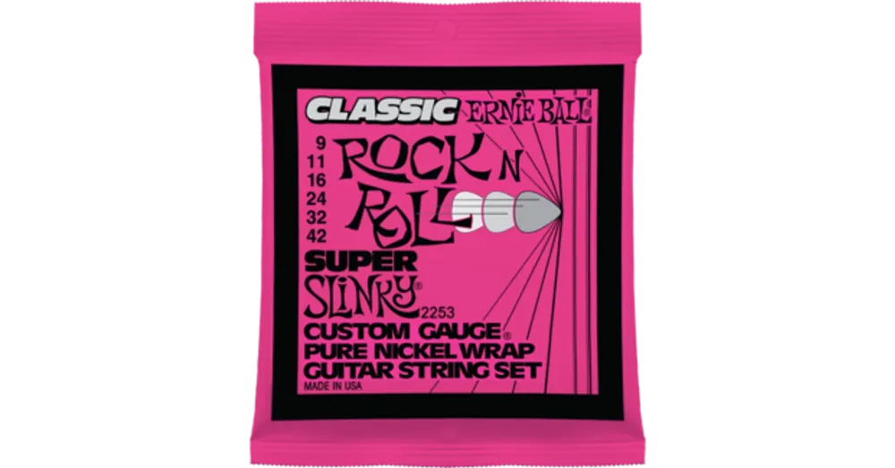 Ernie Ball - Pure Nickel Super Slinky 9-42 Elektromos Gitárhúr készlet Prémium