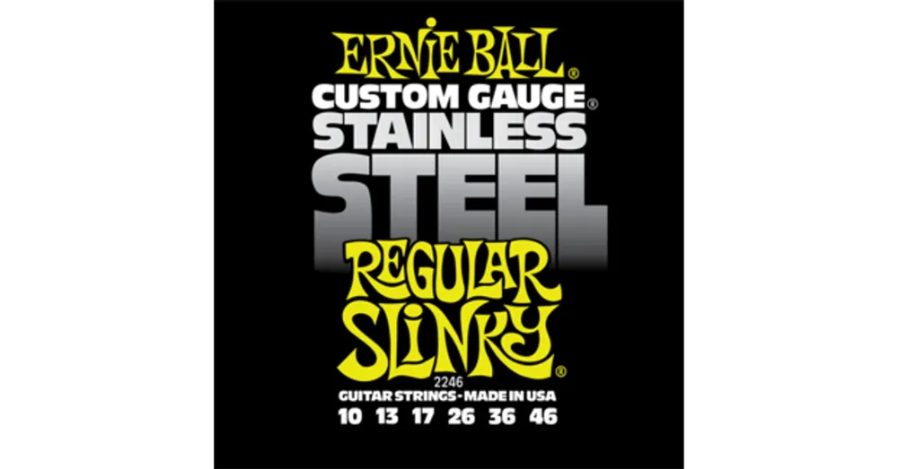 Akciós ár Ernie Ball - Stainless Steel Regular Slinky 10-46 Elektromos Gitárhúr készlet