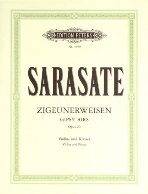 Biztonságos fizetés Pablo de Sarasate:Zigeunerweisen Op.20