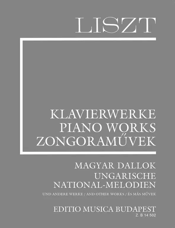 Szezonális akció Liszt Ferenc: ZONGORAMŰVEK -Magyar dallok (Suppl.7) és más művek