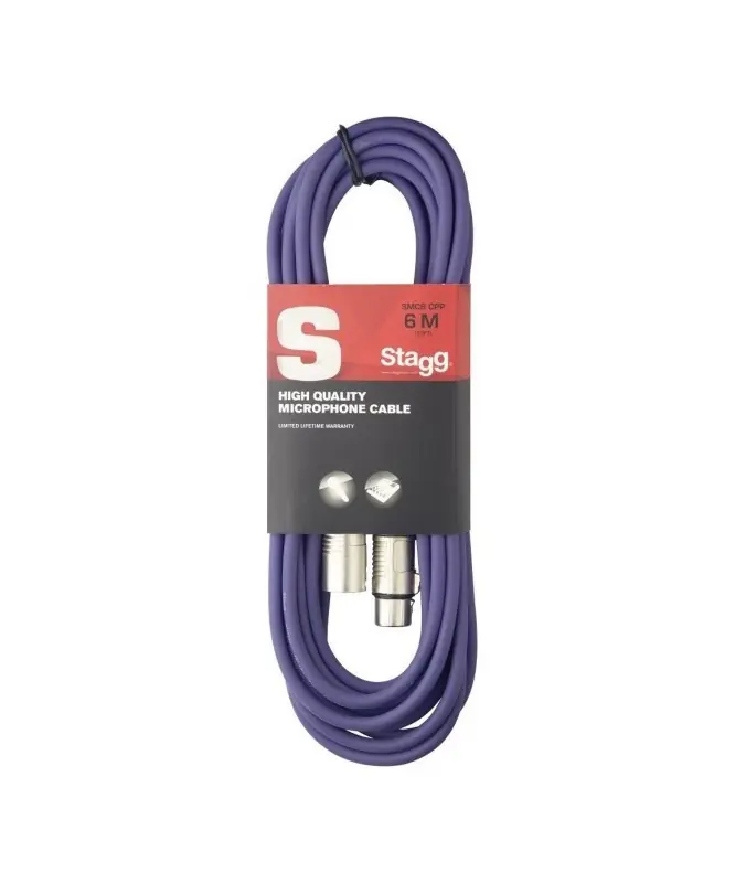Akciós ár Stagg mikrofon kábel XLR-XLR-6m Lila