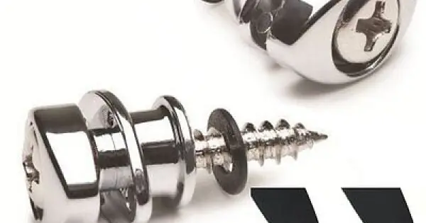 Gyors szállítás D'Addario PLANET WAVES króm színű eliptikus hevedertartó gomb csavarral