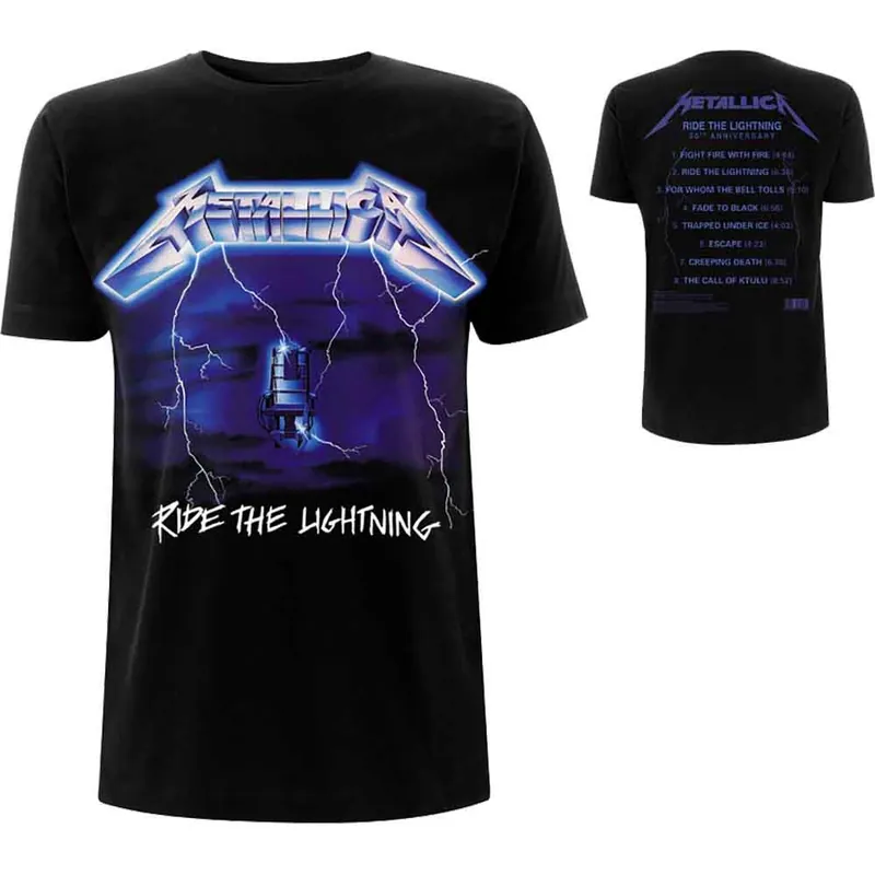 Vedd meg online METALLICA: RIDE THE LIGHTNING TRACKS (BACK PRINT) Unisex Póló