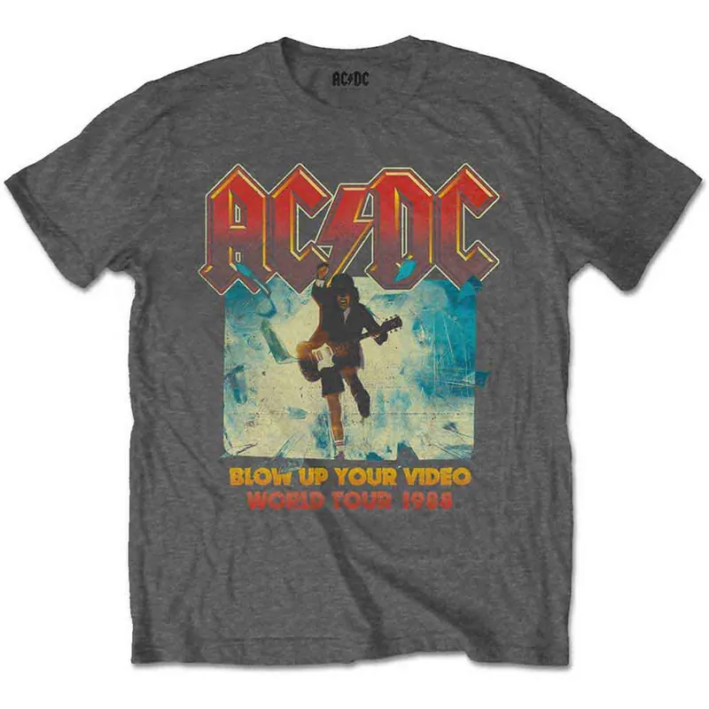 AC/DC Kids T-Shirt: Blow Up Your Video (Charcoal Grey) Unisex Gyerek Póló Kedvezmény
