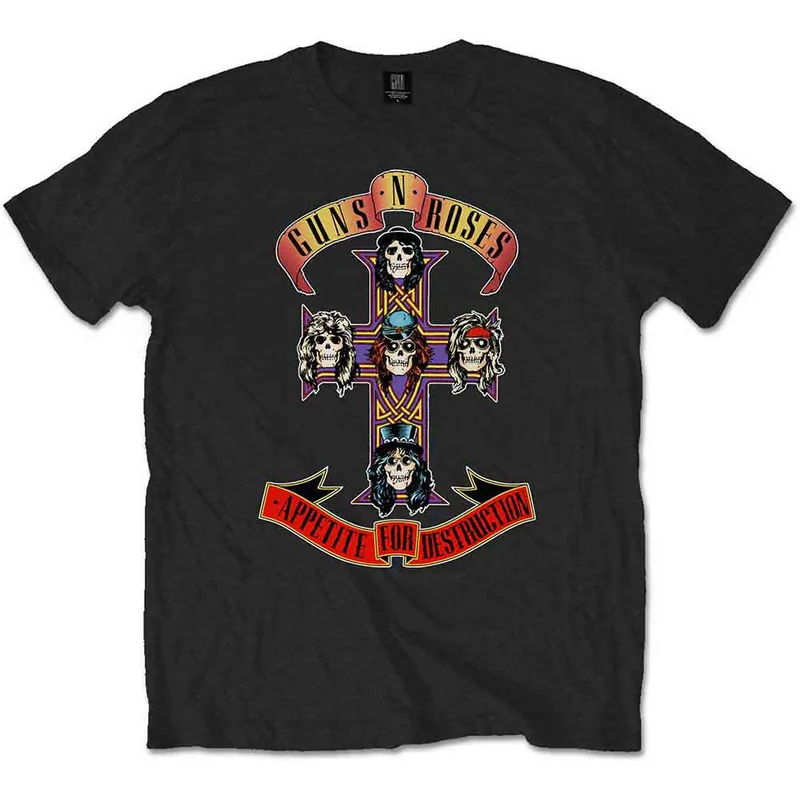 Gyors kiszállítás Guns N' Roses: Appetite for Destruction (Black) Unisex Gyerek Póló