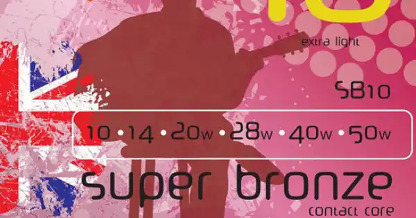 Rotosound Foszfor-bronz (Country Gold) 10-50 húrkészlet Expressz kézbesítés